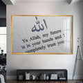 Artronauts Glass Print S | 72x46 cm | 28.3"x18.1" / Gold Bound to Faith- Islamic Tempered Glass Wall Art