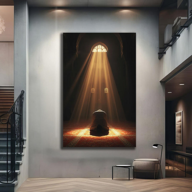 Artronauts Glass Print Light of Salah- Islamic Tempered Glass Wall Art