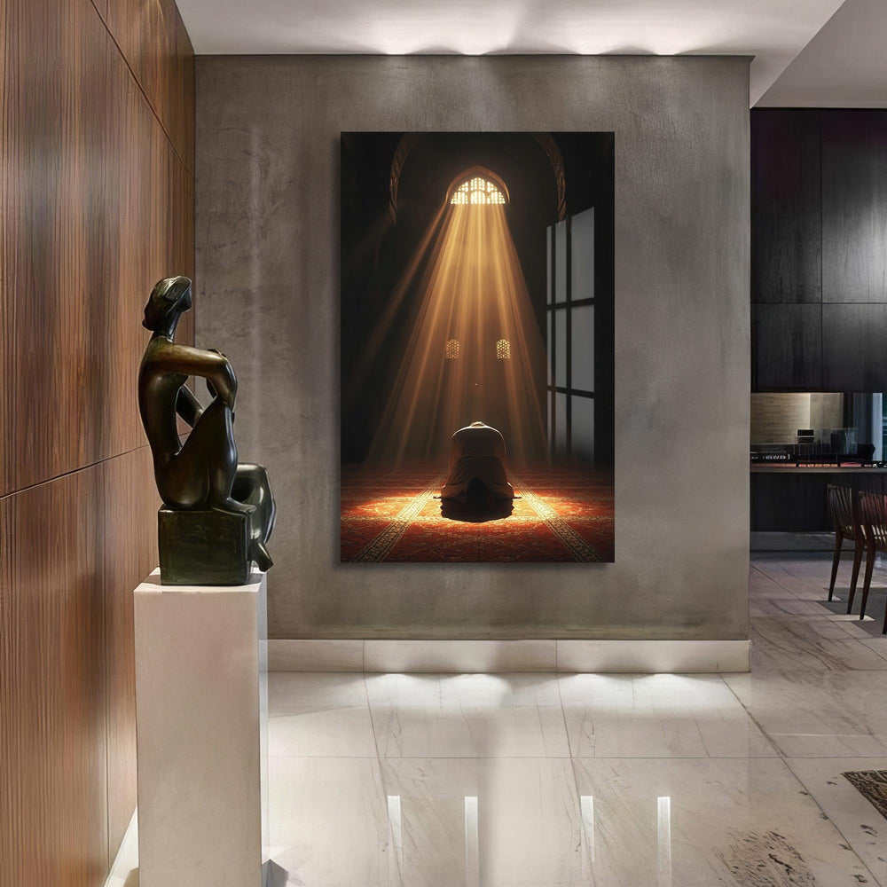 Artronauts Glass Print Light of Salah- Islamic Tempered Glass Wall Art