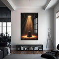 Artronauts Glass Print S | 72x46 cm | 28.3"x18.1" / Black Light of Salah- Islamic Tempered Glass Wall Art