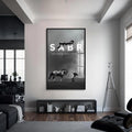 Artronauts Glass Print S | 72x46 cm | 28.3"x18.1" / Black Sabr Patience- Islamic Tempered Glass Wall Art