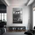 Artronauts Glass Print S | 72x46 cm | 28.3"x18.1" / White Sabr Patience- Islamic Tempered Glass Wall Art