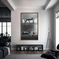 Artronauts Glass Print S | 72x46 cm | 28.3"x18.1" / Walnut Sabr Patience- Islamic Tempered Glass Wall Art