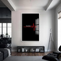 Artronauts Glass Print S | 72x46 cm | 28.3"x18.1" / White Bismillah Heartbeat- Islamic Tempered Glass Wall Art