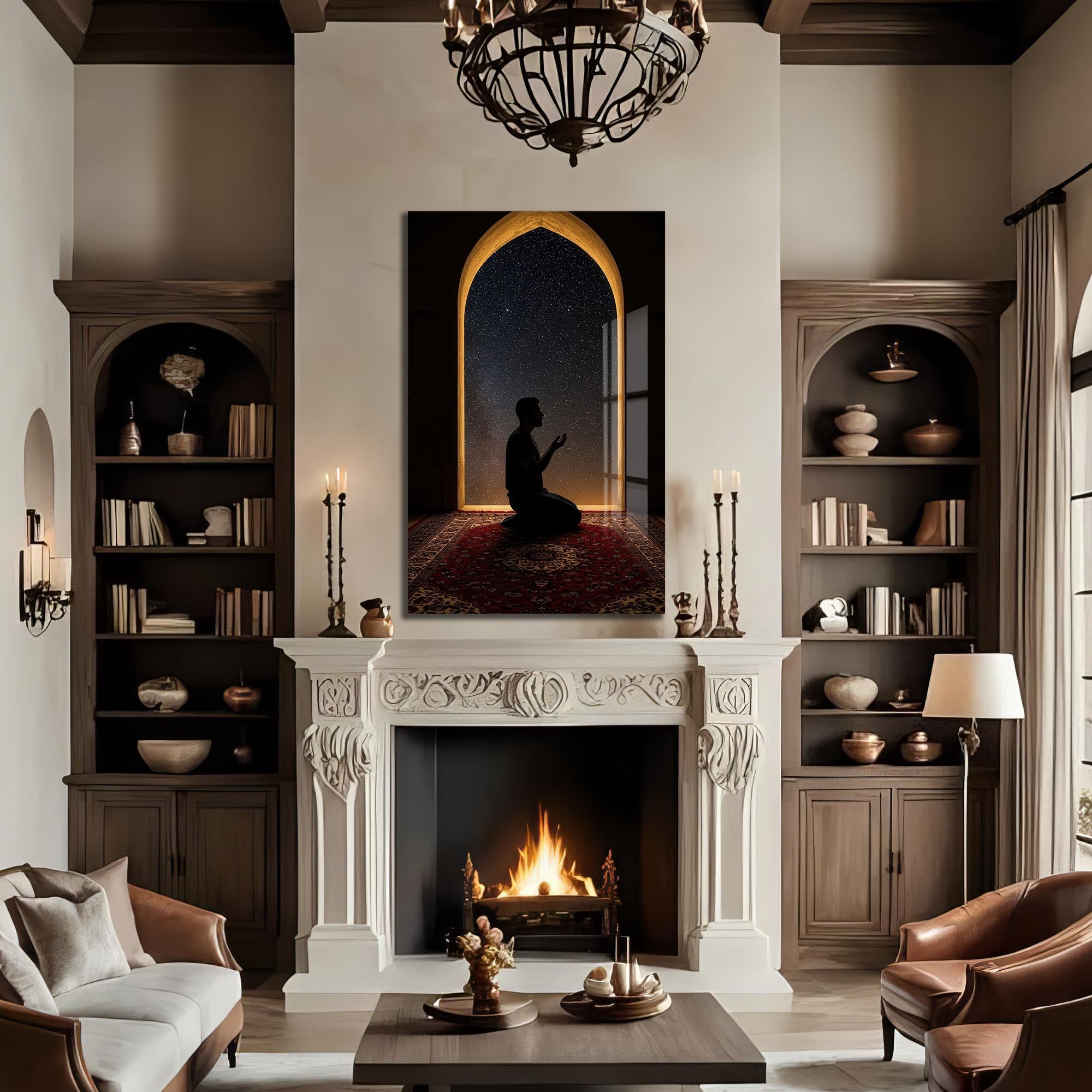 Artronauts Glass Print Dua Under the Stars- Islamic Tempered Glass Wall Art