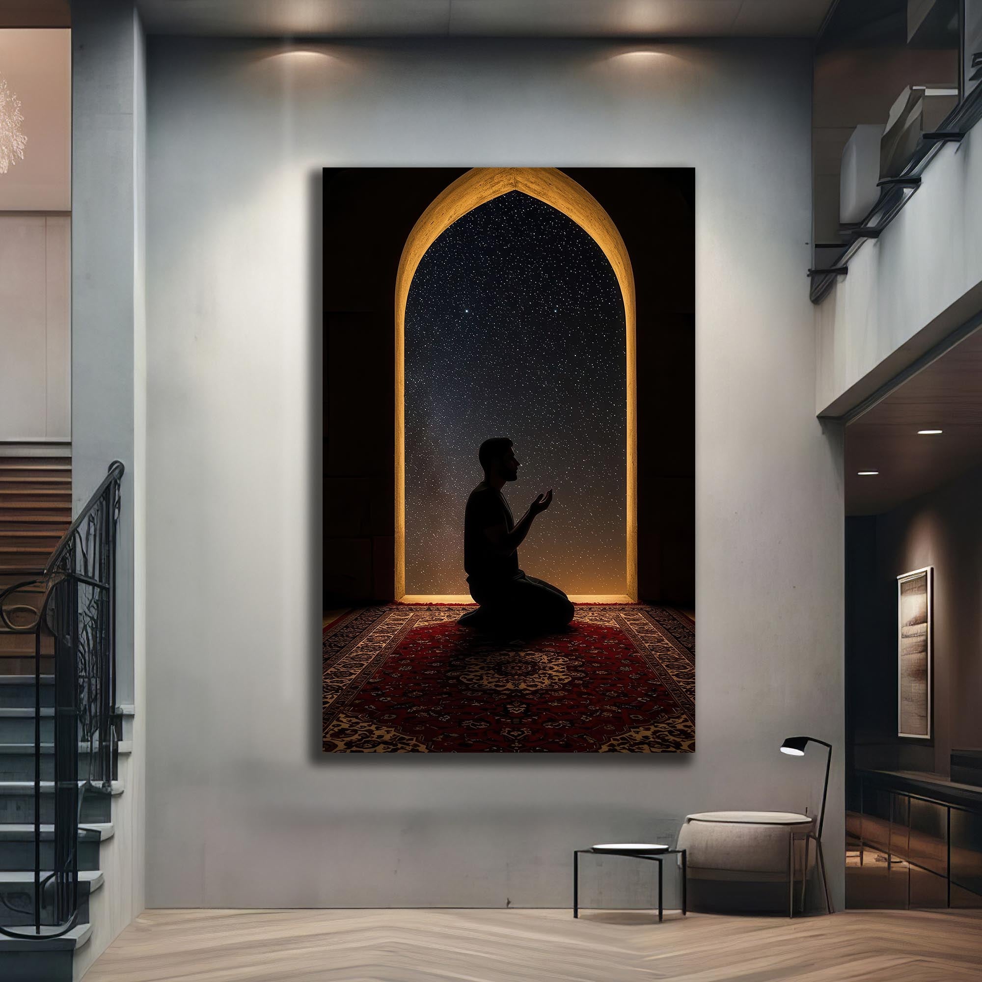 Artronauts Glass Print Dua Under the Stars- Islamic Tempered Glass Wall Art