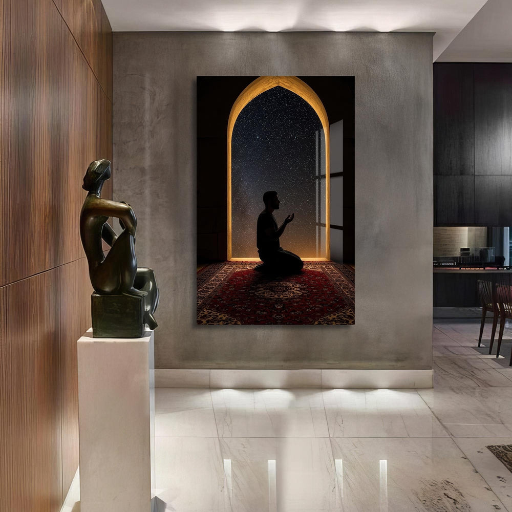 Artronauts Glass Print Dua Under the Stars- Islamic Tempered Glass Wall Art