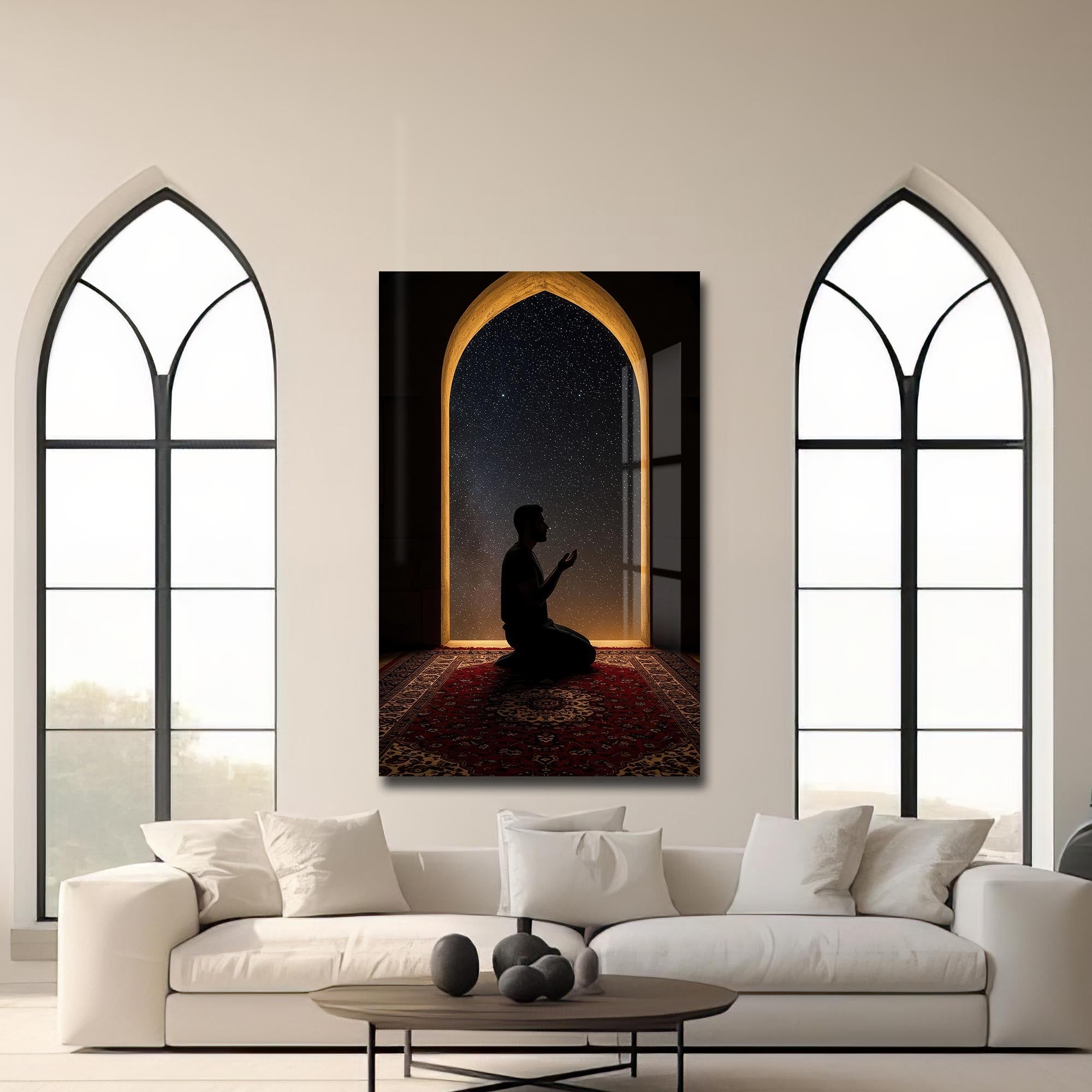 Artronauts Glass Print Dua Under the Stars- Islamic Tempered Glass Wall Art
