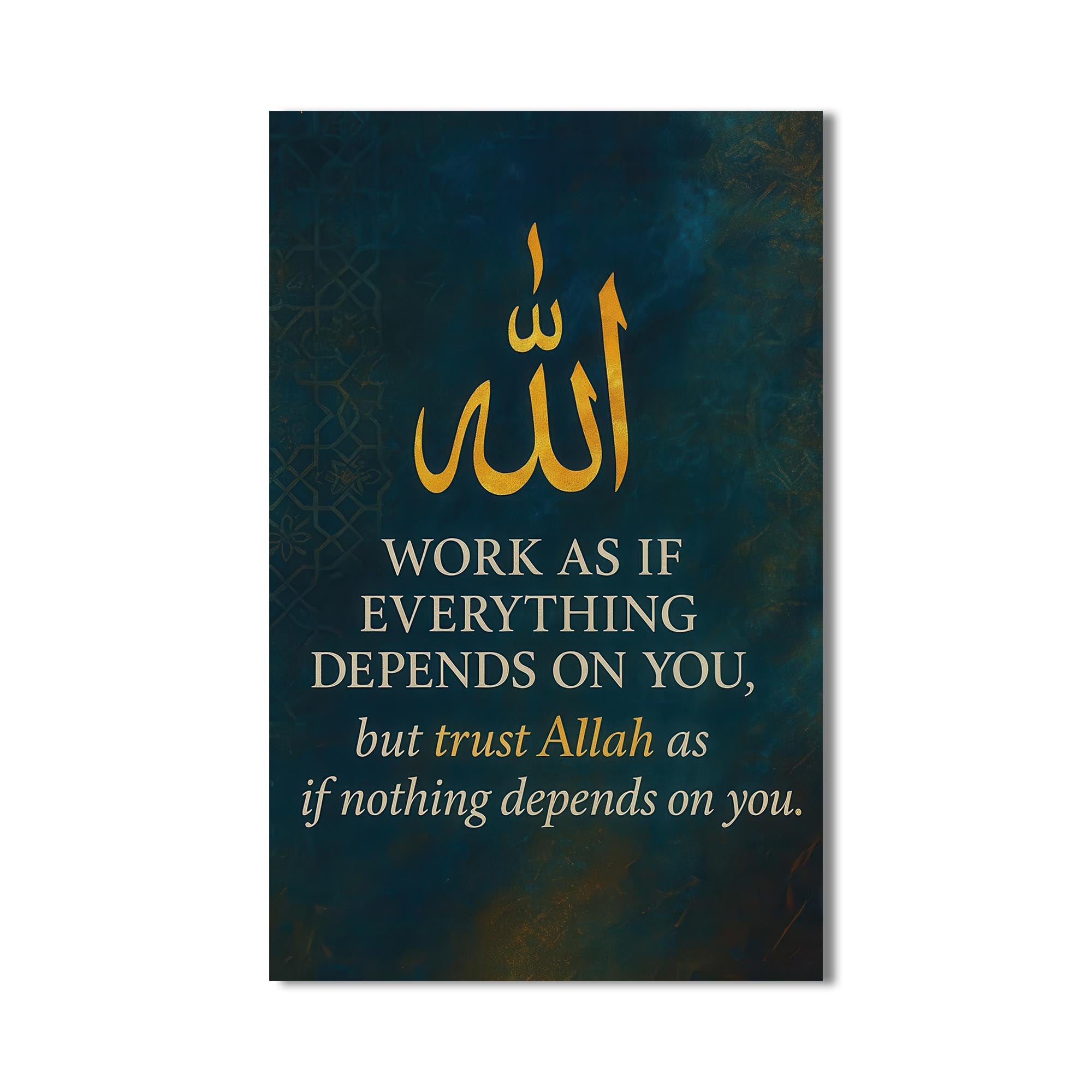 Artronauts Glass Print Trust in Allah- Islamic Tempered Glass Wall Art