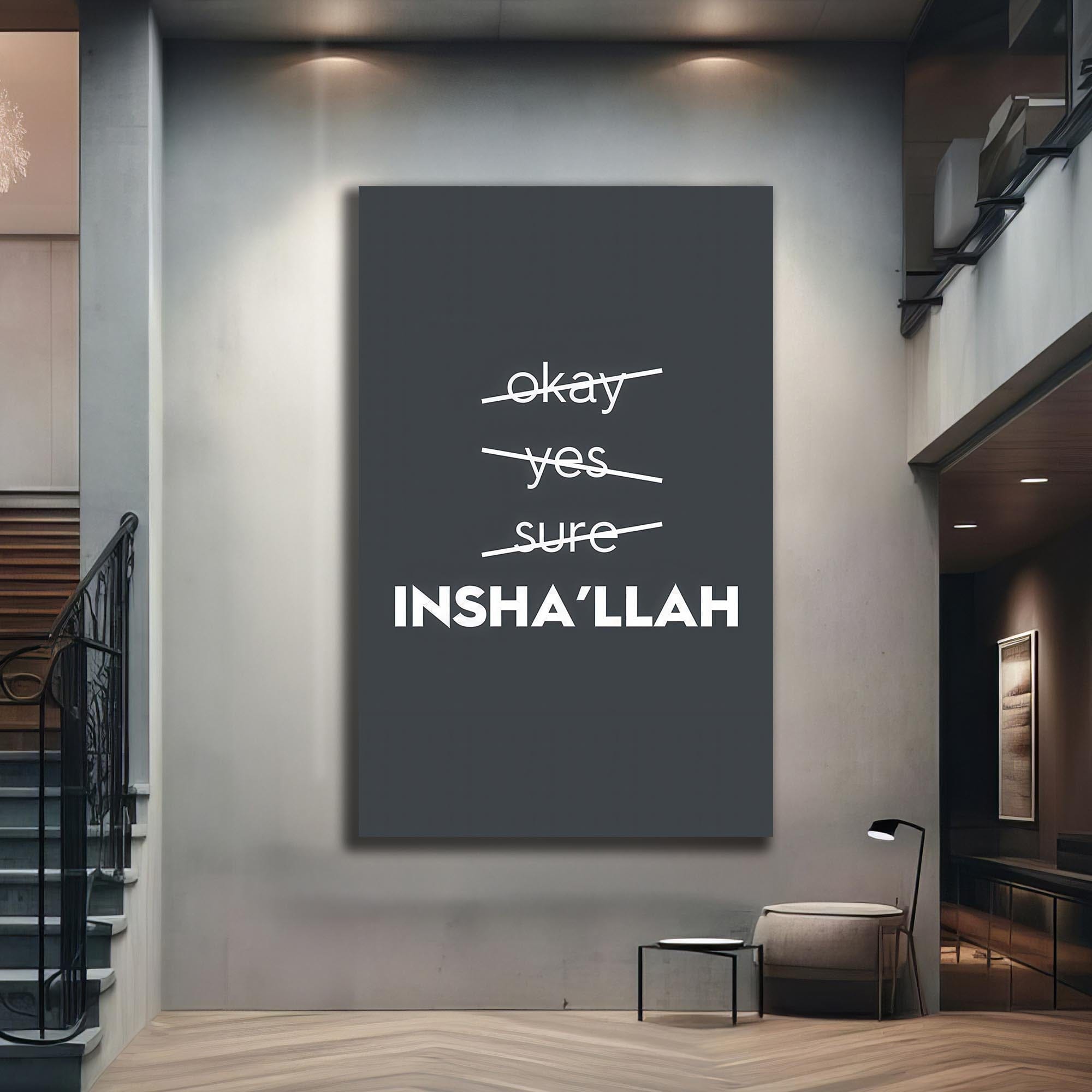 Artronauts Glass Print Insha’Allah- Islamic Tempered Glass Wall Art