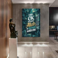 Artronauts Glass Print Allah Is Always With Me- Islamic Tempered Glass Wall Art