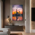 Artronauts Glass Print Masjid at Sunset- Islamic Tempered Glass Wall Art