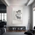 Artronauts Glass Print S | 72x46 cm | 28.3"x18.1" / White Rebbe Wisdom- Judaism Tempered Glass Wall Art
