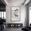 Artronauts Glass Print S | 72x46 cm | 28.3"x18.1" / Black Rebbe Wisdom- Judaism Tempered Glass Wall Art