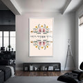 Artronauts Glass Print S | 72x46 cm | 28.3"x18.1" / White Floral Blessing- Judaism Tempered Glass Wall Art