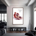 Artronauts Glass Print S | 72x46 cm | 28.3"x18.1" / Walnut Pomegranate Faith- Judaism Tempered Glass Wall Art