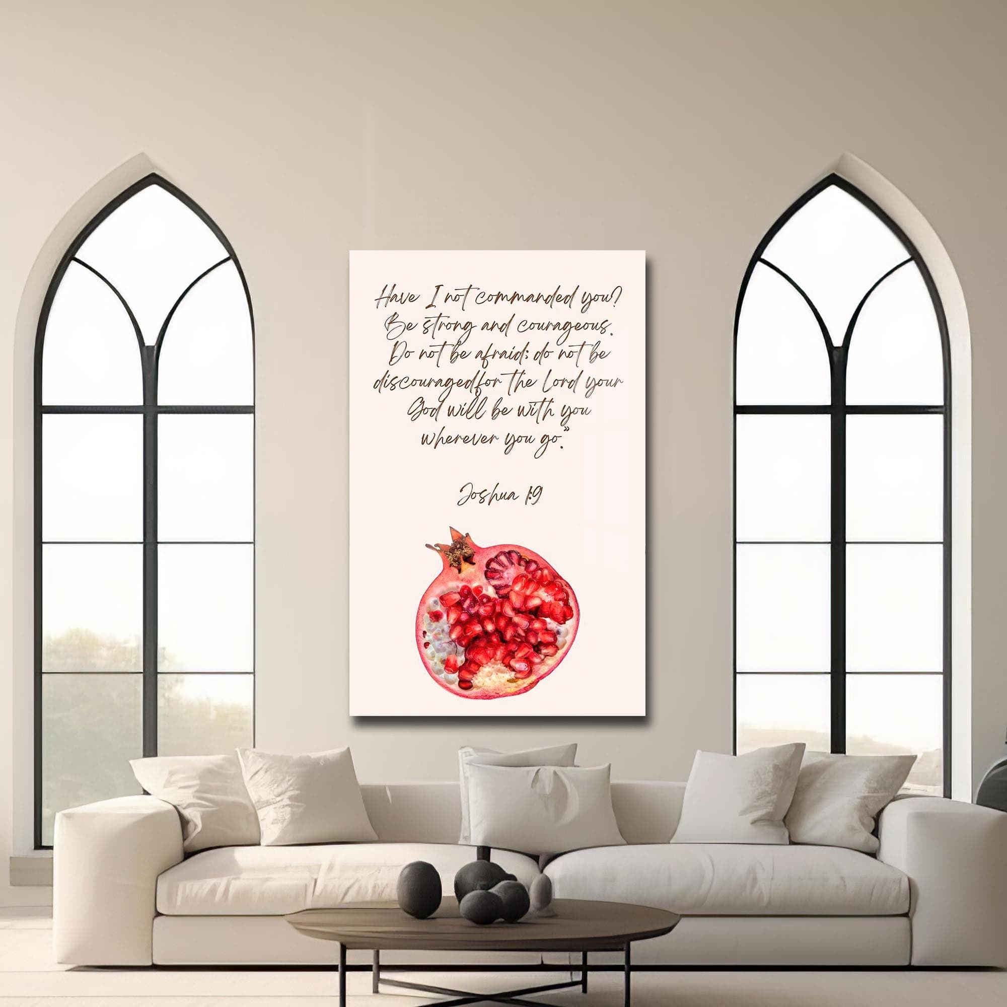 Artronauts Glass Print Joshua Courage- Judaism Tempered Glass Wall Art