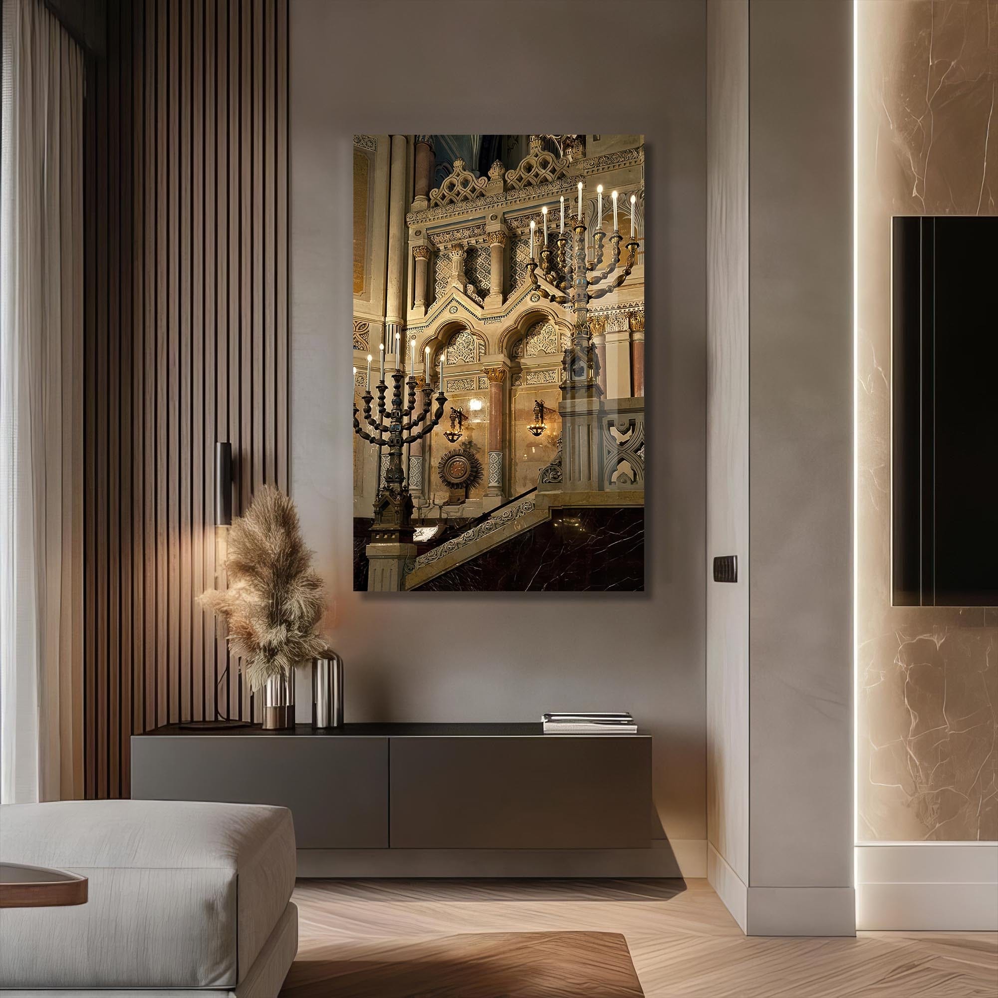 Artronauts Glass Print Sanctuary Light- Judaism Tempered Glass Wall Art