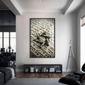 Artronauts Glass Print S | 72x46 cm | 28.3"x18.1" / Black Star of David II- Judaism Tempered Glass Wall Art