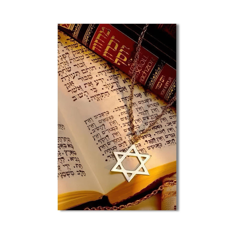 Artronauts Glass Print Star of David- Judaism Tempered Glass Wall Art