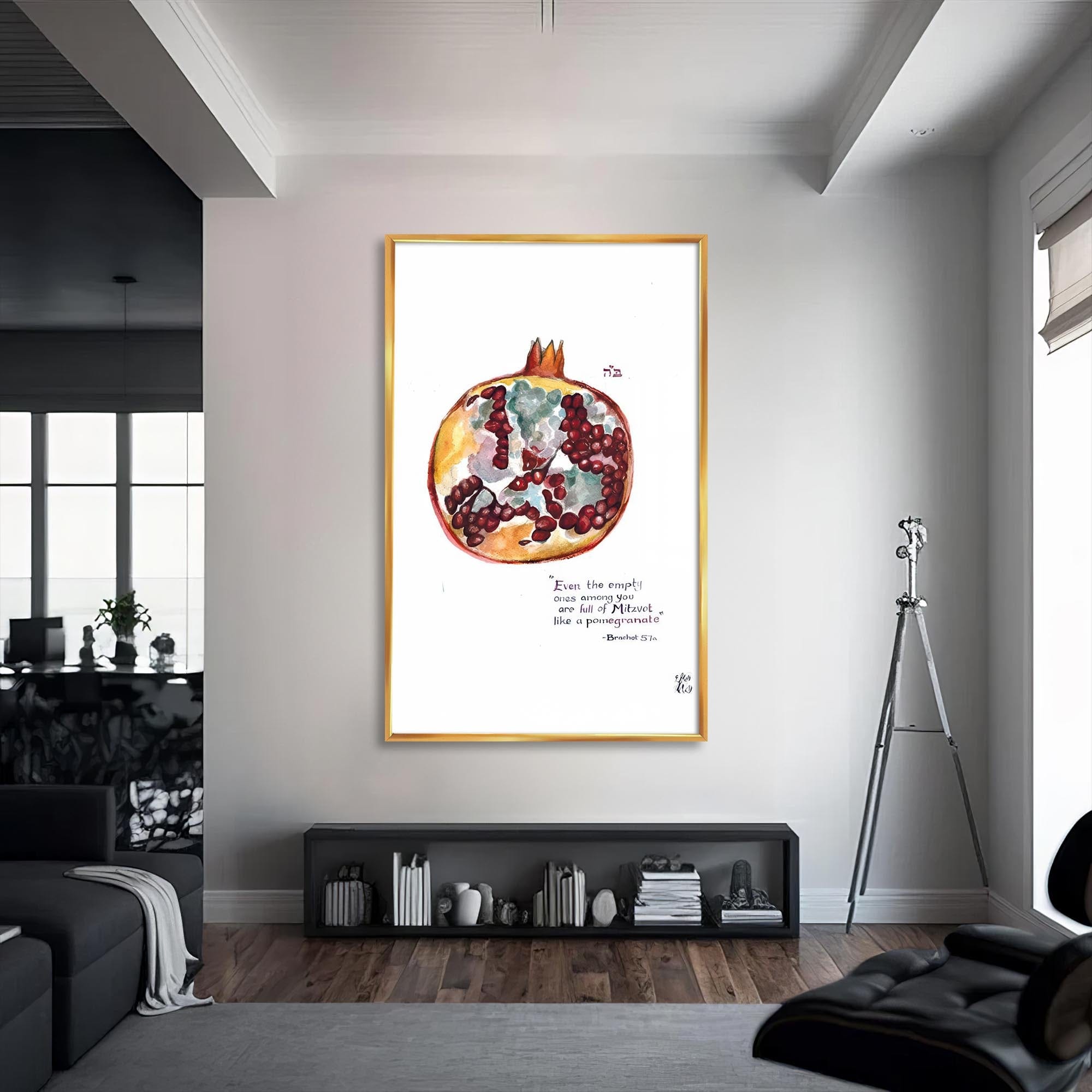 Artronauts Glass Print S | 72x46 cm | 28.3"x18.1" / Gold Seeds of Promise- Judaism Tempered Glass Wall Art