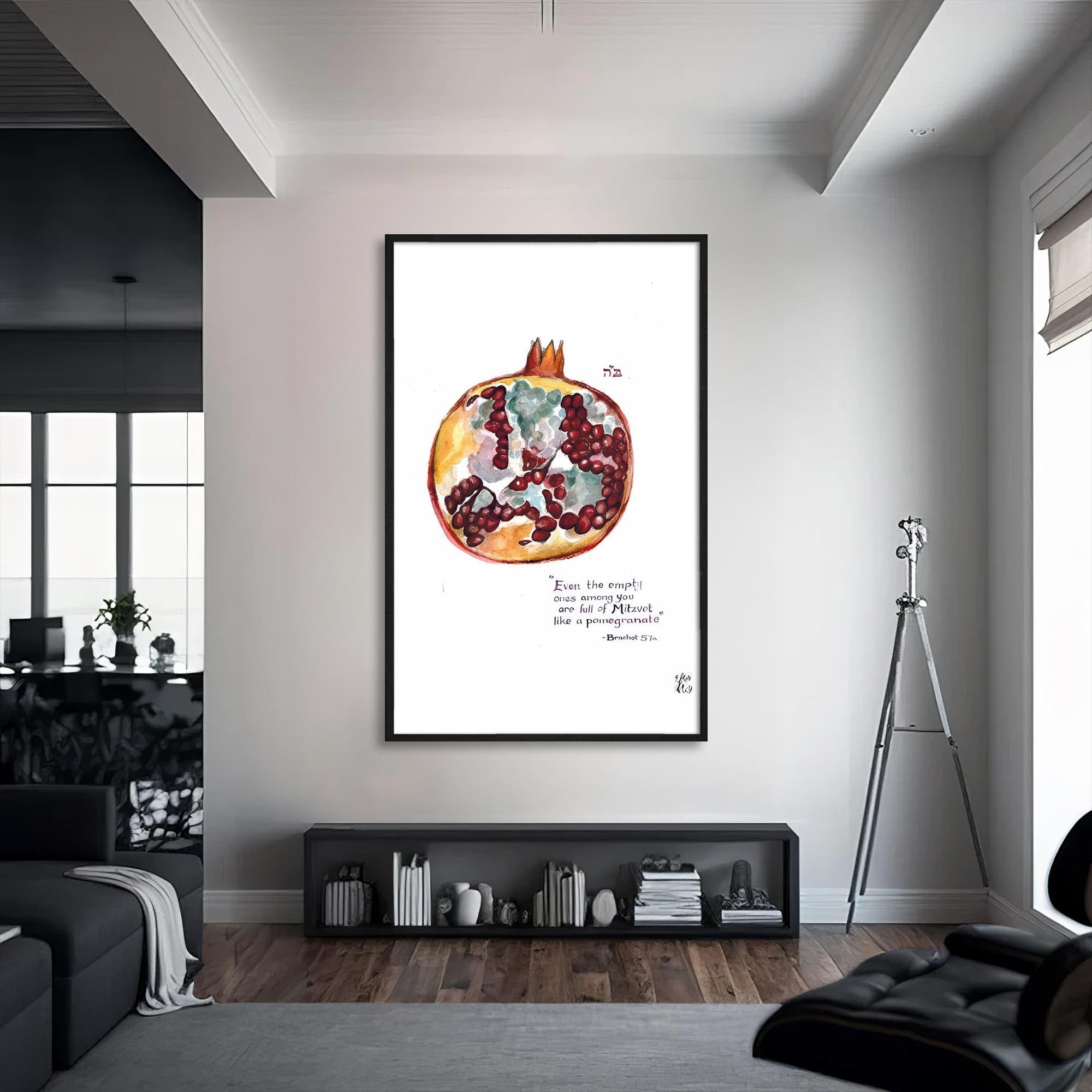 Artronauts Glass Print S | 72x46 cm | 28.3"x18.1" / Black Seeds of Promise- Judaism Tempered Glass Wall Art