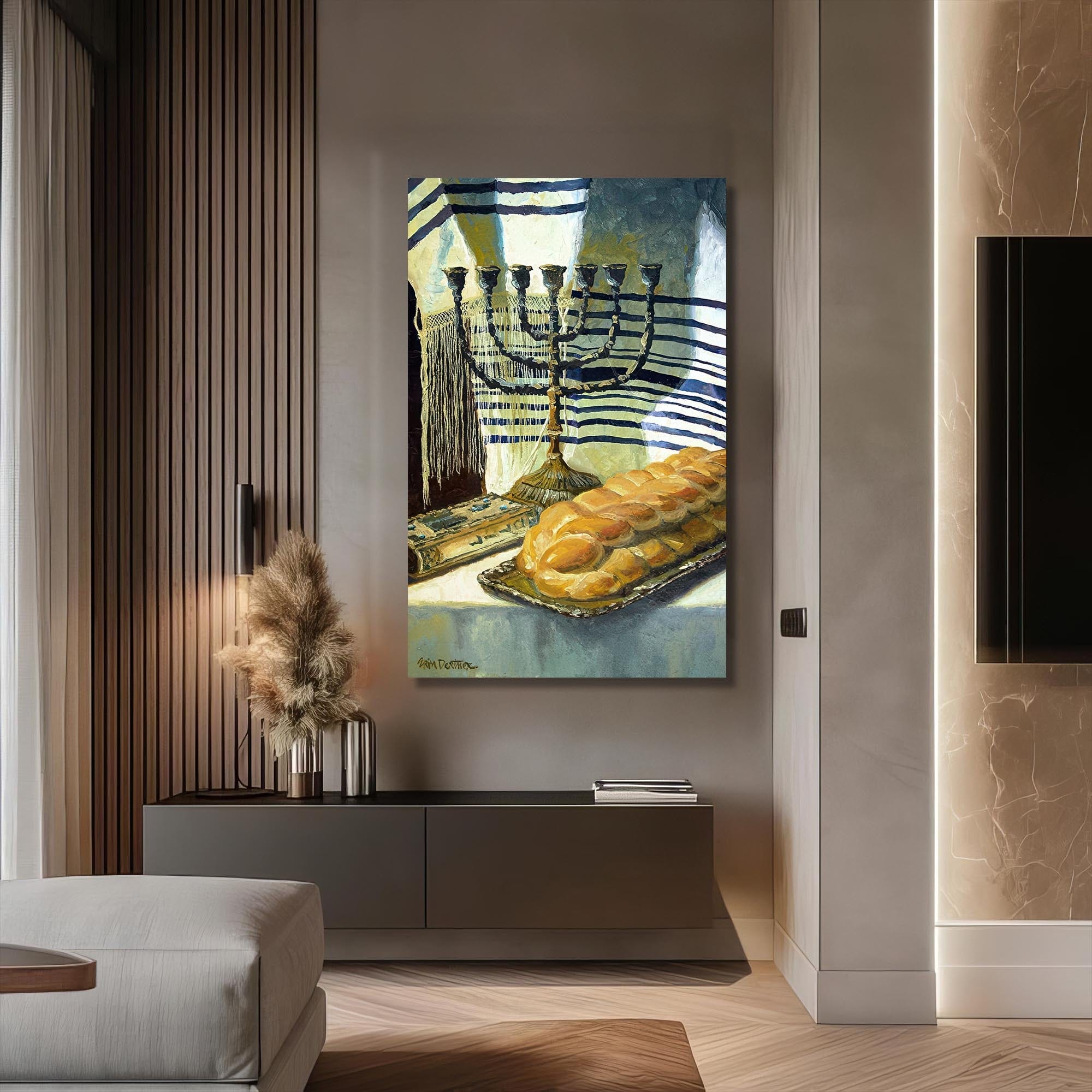 Artronauts Glass Print Shabbat Stillness- Judaism Tempered Glass Wall Art