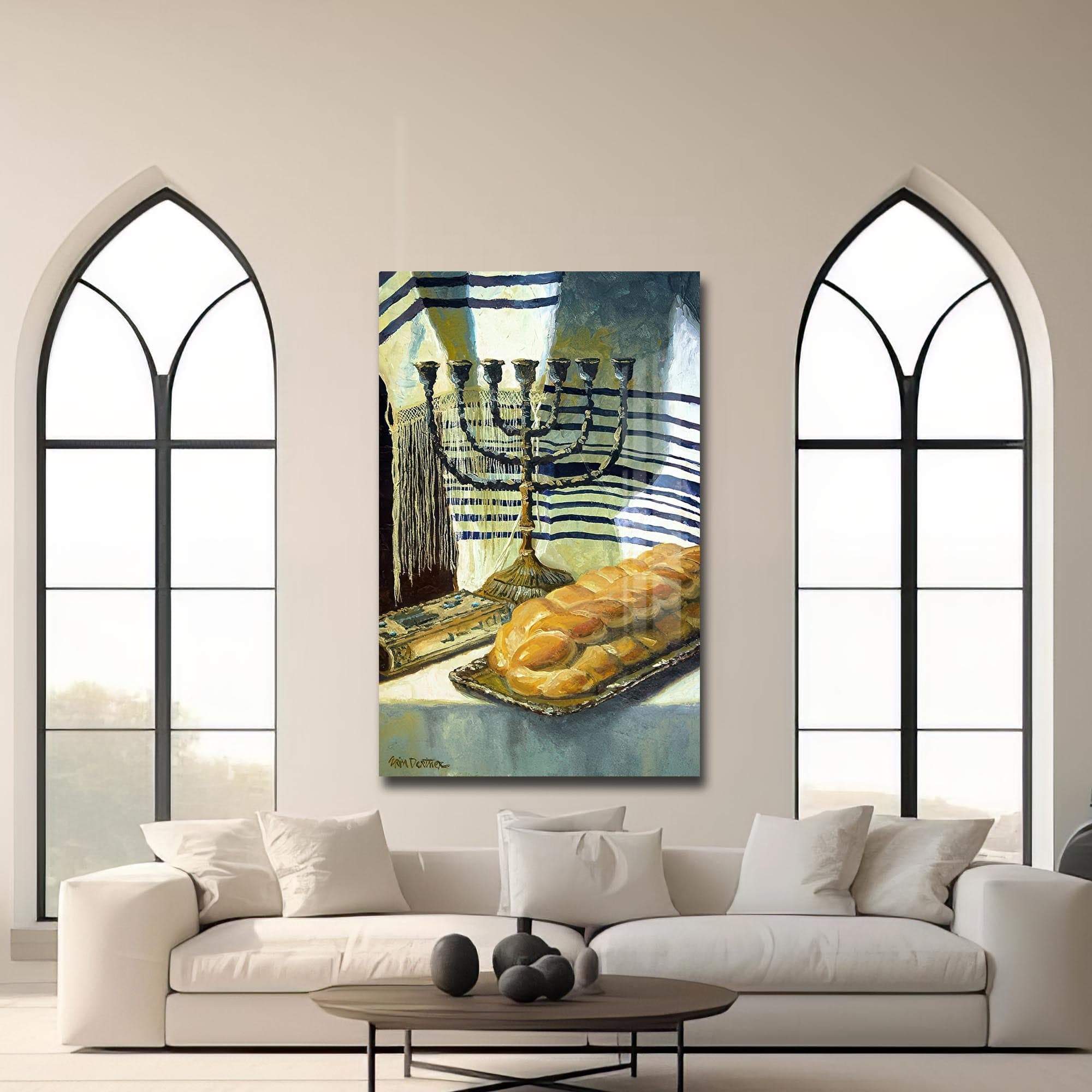 Artronauts Glass Print Shabbat Stillness- Judaism Tempered Glass Wall Art