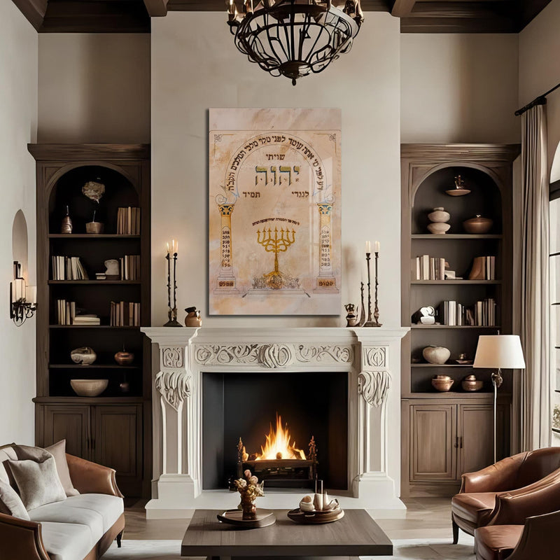 Artronauts Glass Print Light of the Sanctuary- Judaism Tempered Glass Wall Art