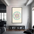 Artronauts Glass Print S | 72x46 cm | 28.3"x18.1" / Black Circle of Blessings- Judaism Tempered Glass Wall Art