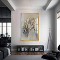 Artronauts Glass Print S | 72x46 cm | 28.3"x18.1" / Gold Shabbat Prayer- Judaism Tempered Glass Wall Art