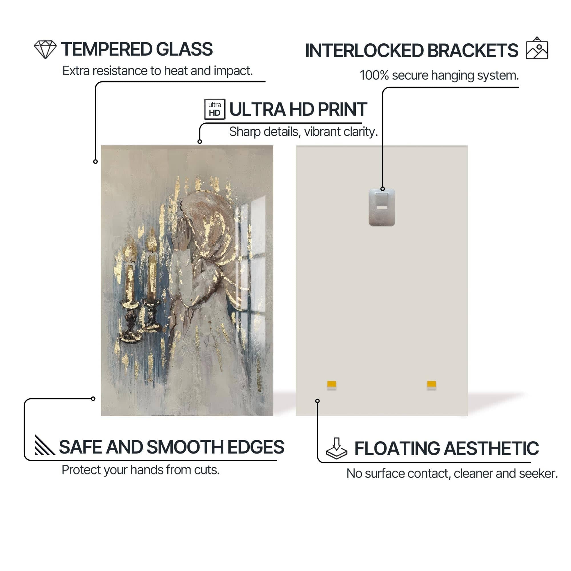 Artronauts Glass Print Shabbat Prayer- Judaism Tempered Glass Wall Art