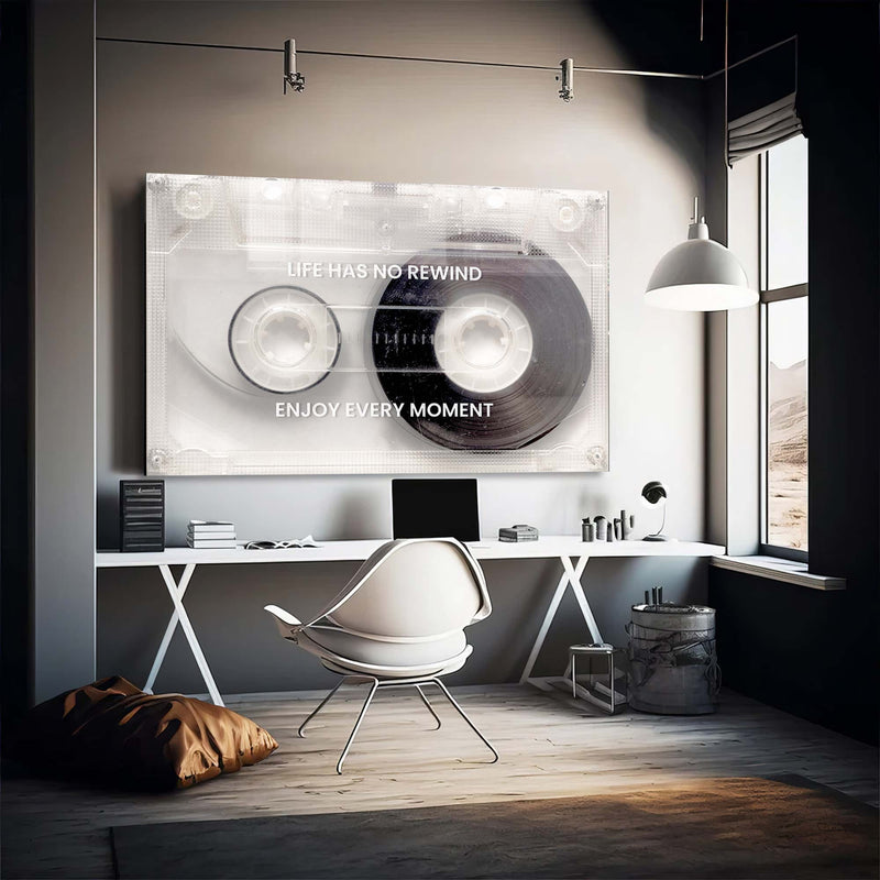 Artronauts Glass Print No Rewind - Tempered Glass Wall Art