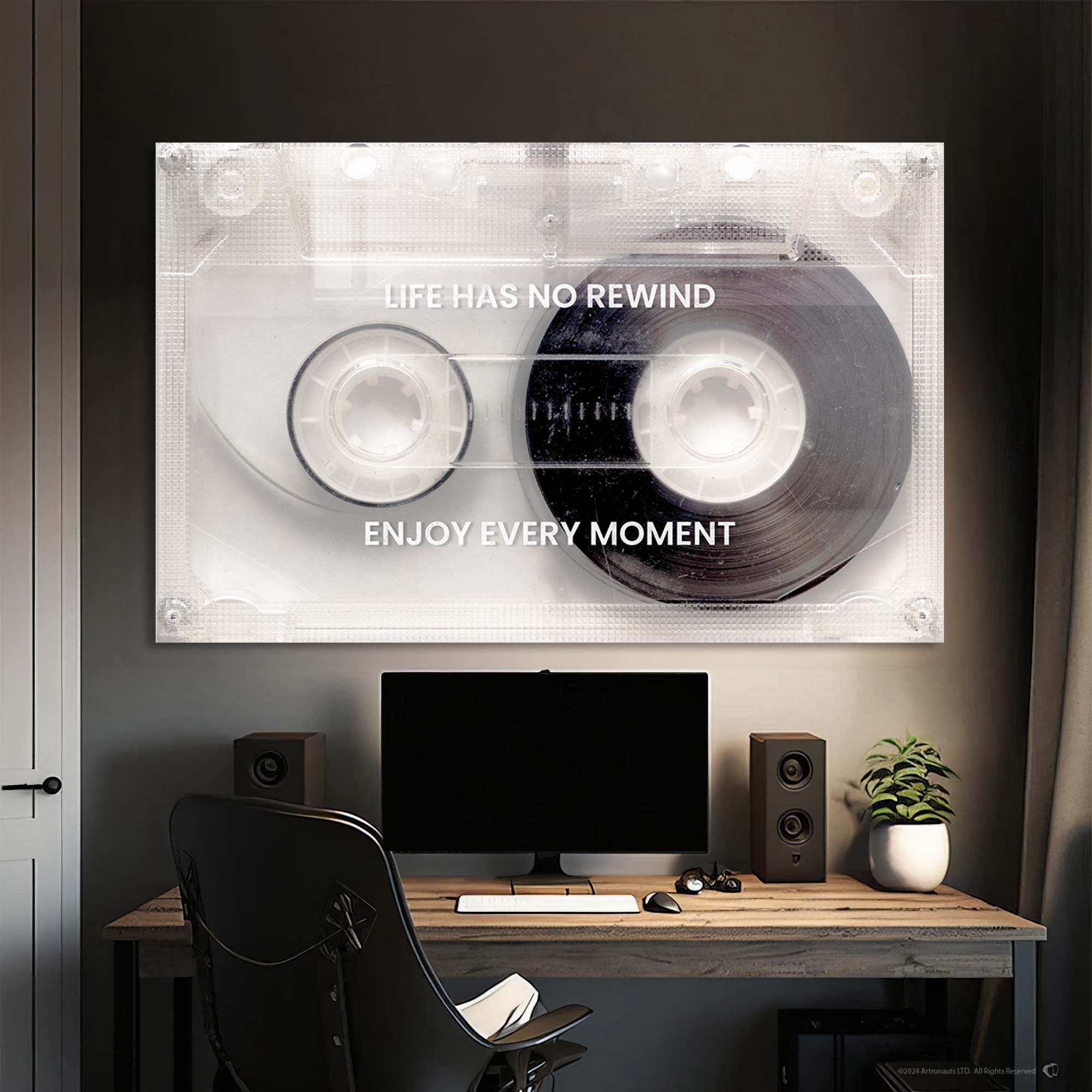 No Rewind - Tempered Glass Wall Art