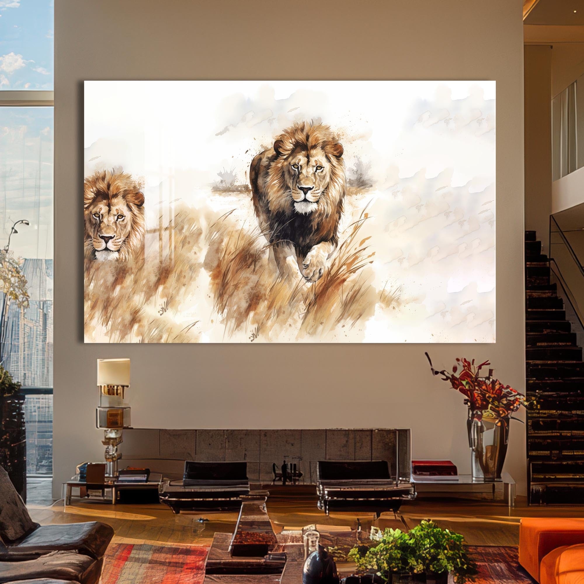 Artronauts Glass Print Savannah Charge – Animal Tempered Glass Wall Art