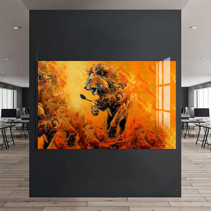 Artronauts Glass Print Blaze Runner – Animal Tempered Glass Wall Art