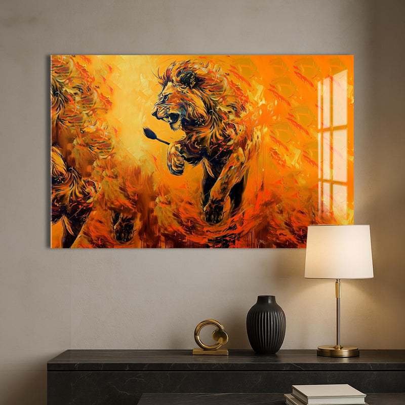 Artronauts Glass Print Blaze Runner – Animal Tempered Glass Wall Art