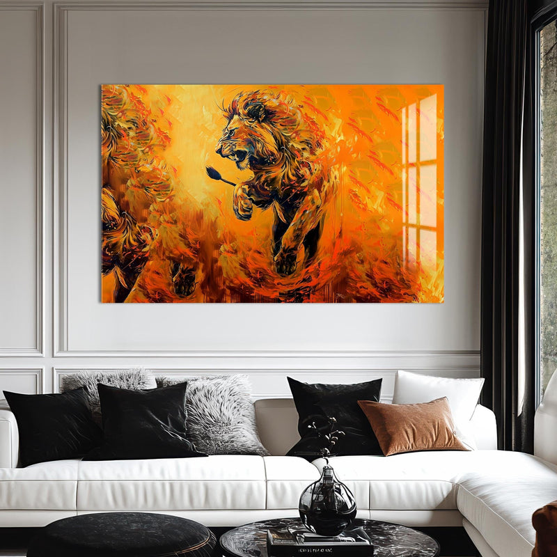 Artronauts Glass Print Blaze Runner – Animal Tempered Glass Wall Art