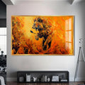 Artronauts Glass Print S | 72x46 cm | 28.3"x18.1" / Gold Blaze Runner – Animal Tempered Glass Wall Art