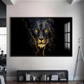 Artronauts Glass Print S | 72x46 cm | 28.3"x18.1" / Black Storm King – Animal Tempered Glass Wall Art