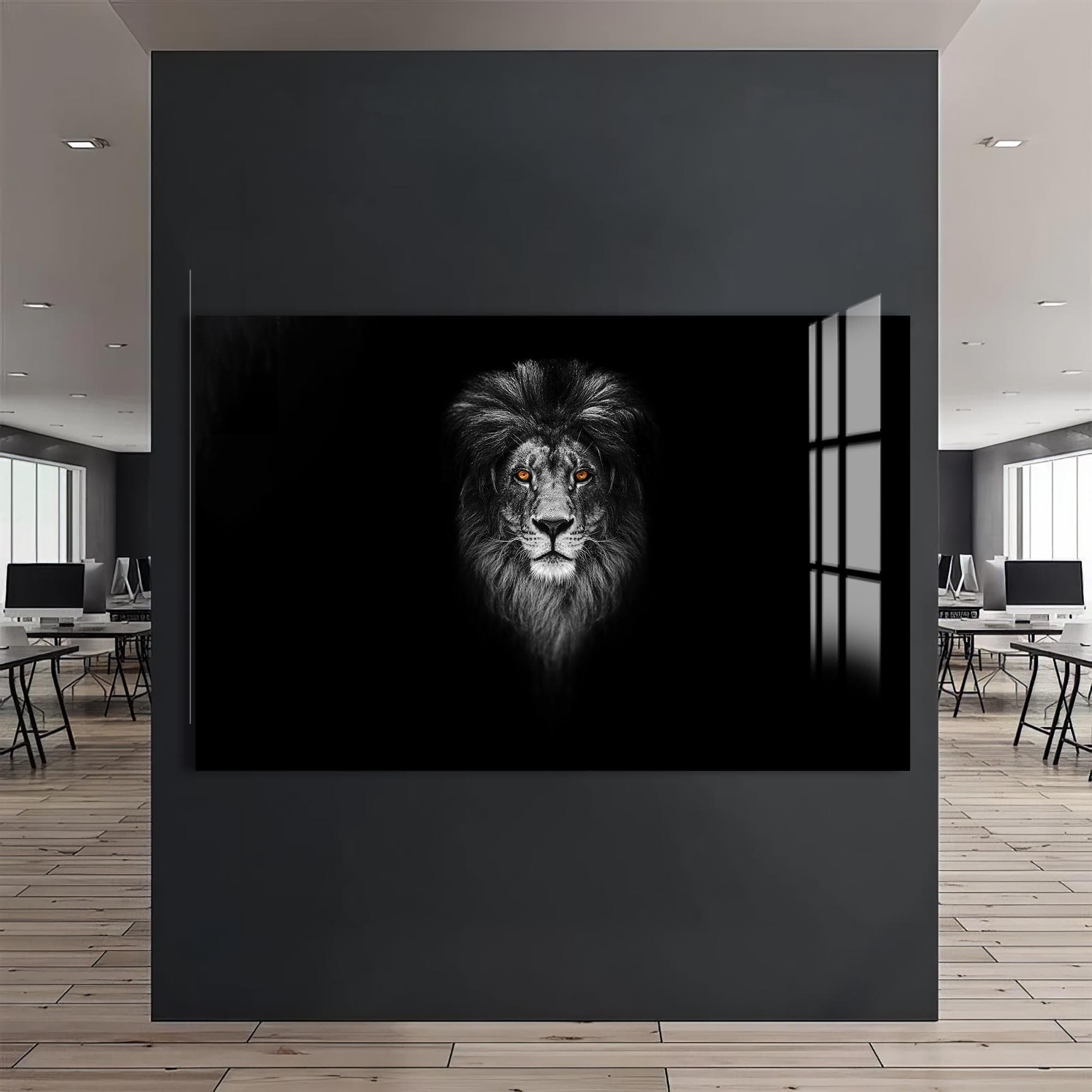 Artronauts Glass Print Midnight Alpha – Animal Tempered Glass Wall Art