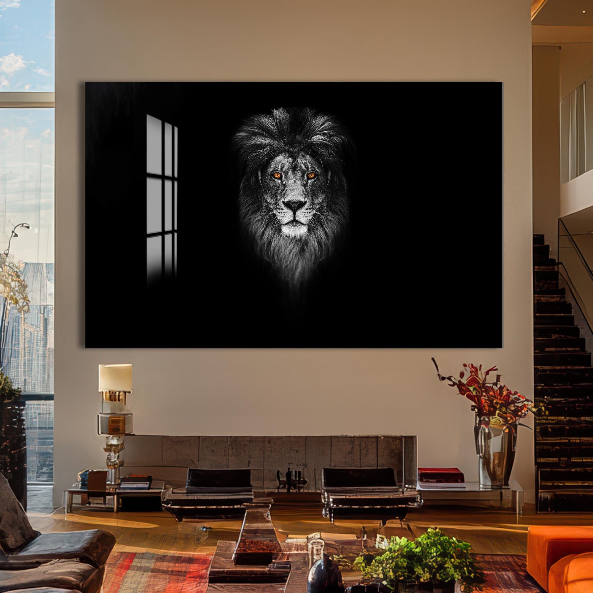 Artronauts Glass Print Midnight Alpha – Animal Tempered Glass Wall Art