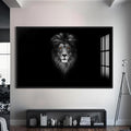 Artronauts Glass Print S | 72x46 cm | 28.3"x18.1" / Black Midnight Alpha – Animal Tempered Glass Wall Art