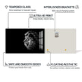 Artronauts Glass Print Shadow Profile Lion – Animal Tempered Glass Wall Art
