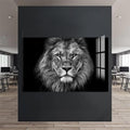 Artronauts Glass Print Monochrome Power Lion – Animal Tempered Glass Wall Art
