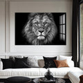 Artronauts Glass Print Monochrome Power Lion – Animal Tempered Glass Wall Art