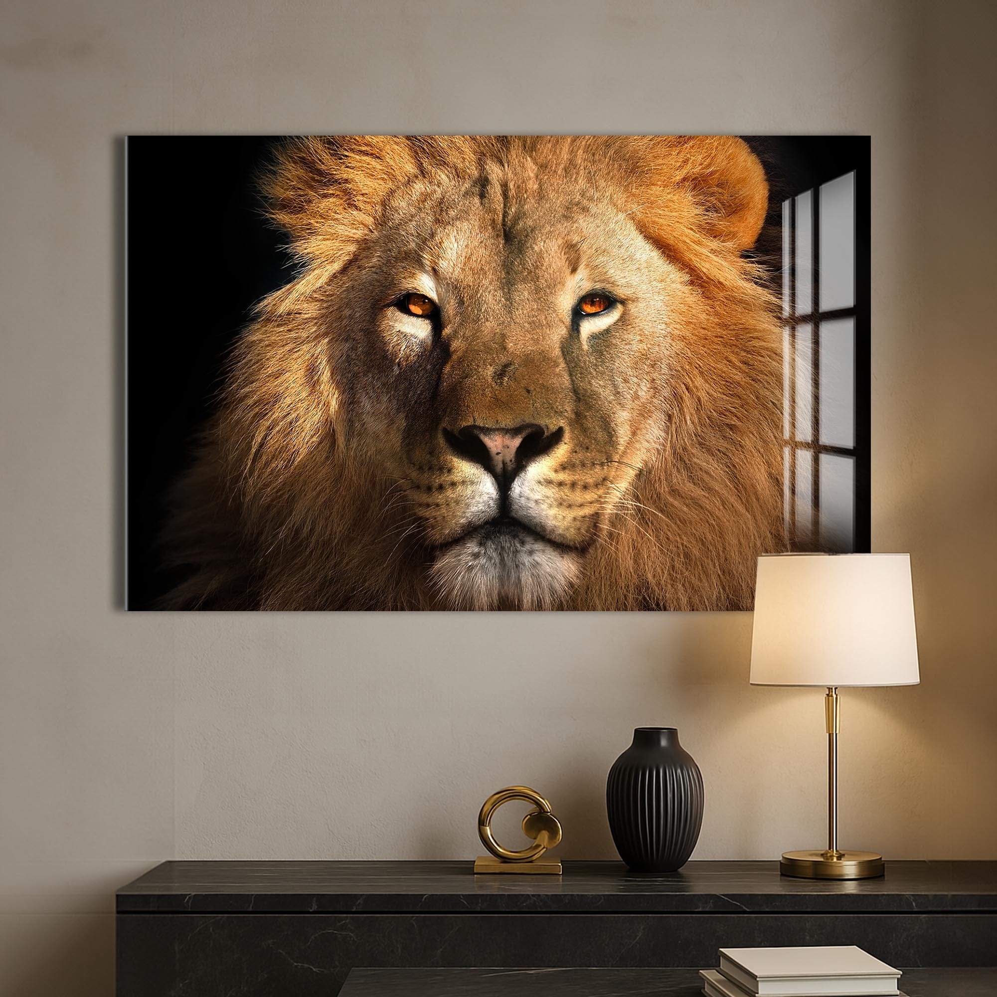 Artronauts Glass Print Arctic Spectrum Lion – Animal Tempered Glass Wall Art