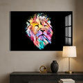 Artronauts Glass Print Cosmic Light Lion – Animal Tempered Glass Wall Art