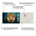 Artronauts Glass Print Mystic Galaxy Lion – Animal Tempered Glass Wall Art