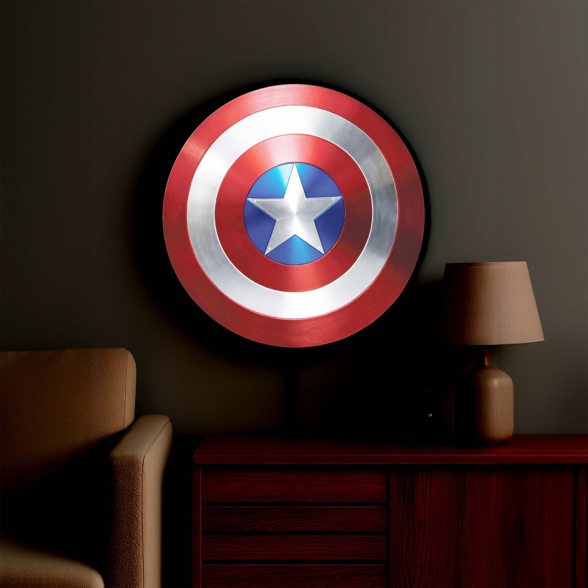Shield - Backlit Tempered Glass Wall Art